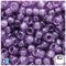 BeadTin Vintage Amethyst Sparkle 9mm Barrel Plastic Pony Beads (500pcs)